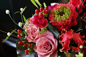 アレンジメント 赤系