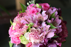 アレンジメント ピンク系