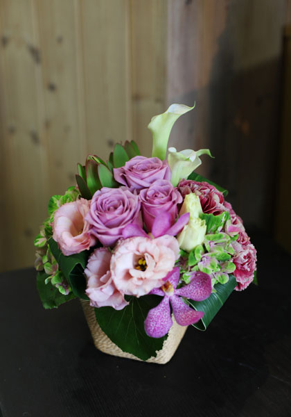 アレンジメント ピンク系