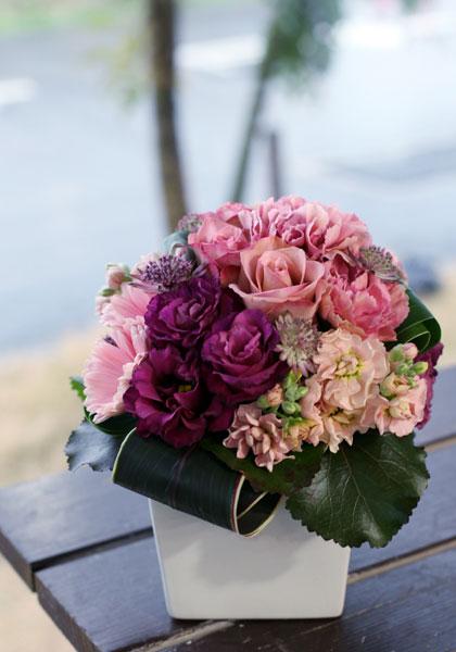 アレンジメント ピンク系