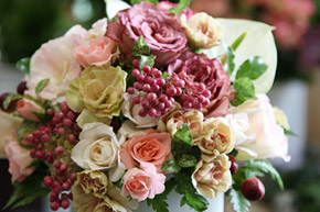 アレンジメント ピンク系