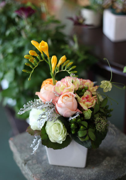 アレンジメント 黄色・オレンジ系