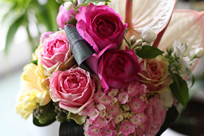 アレンジメント ピンク系