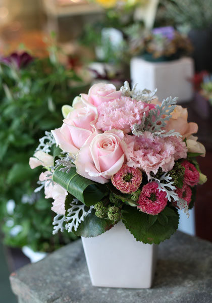 アレンジメント ピンク系