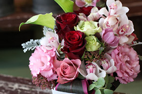 アレンジメント ピンク系