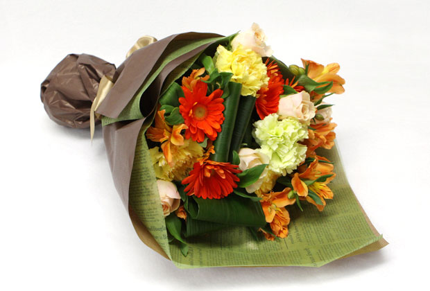 花束(スタンダード)黄色・オレンジ系