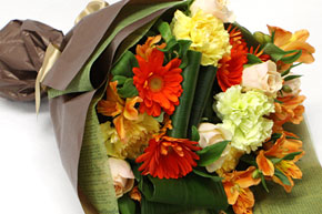 花束(スタンダード)黄色・オレンジ系